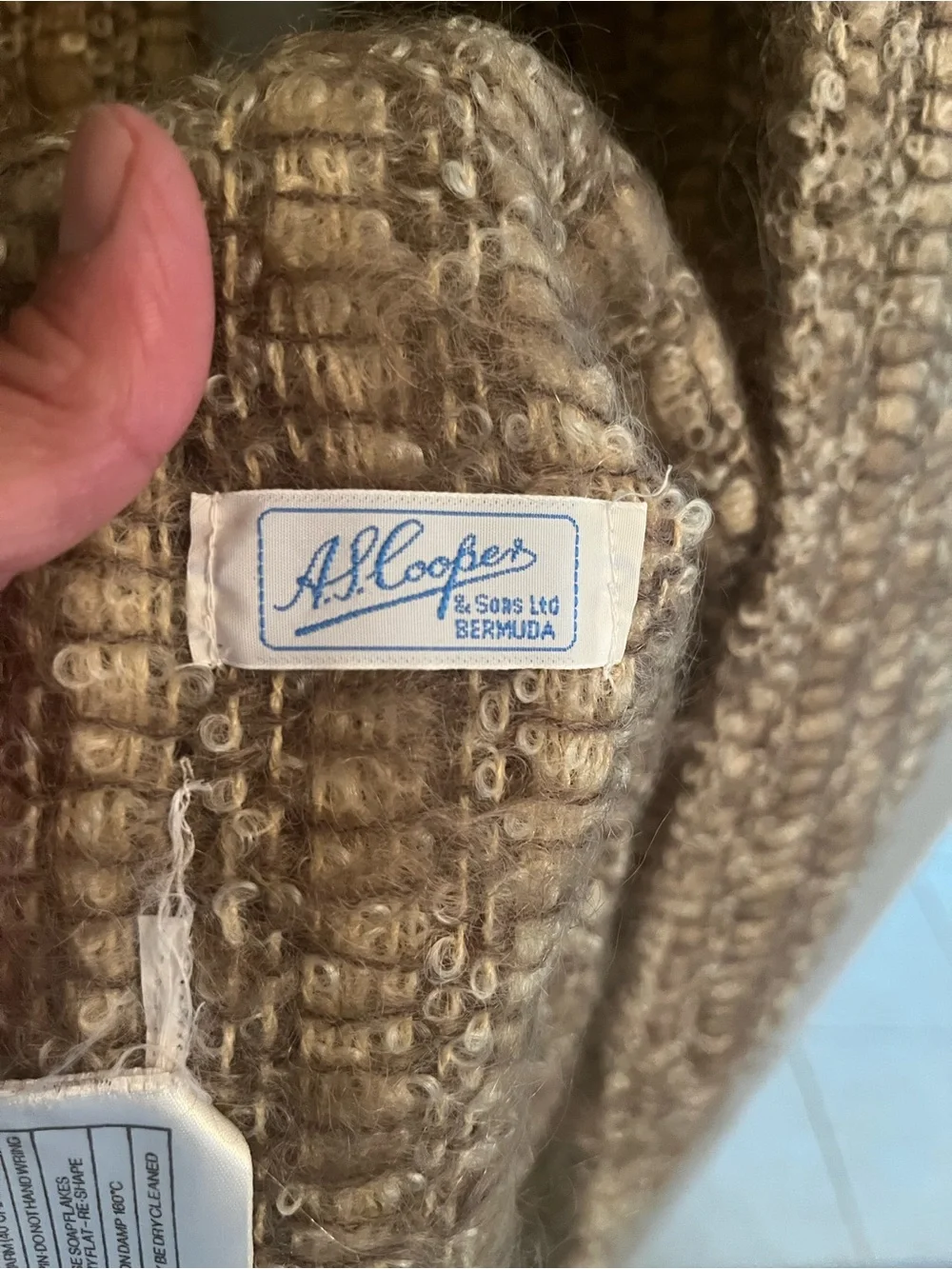 Ireland wool Neutral Textured Brown Scarf